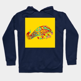 yellow scaly anteater pangolin ecopop Hoodie